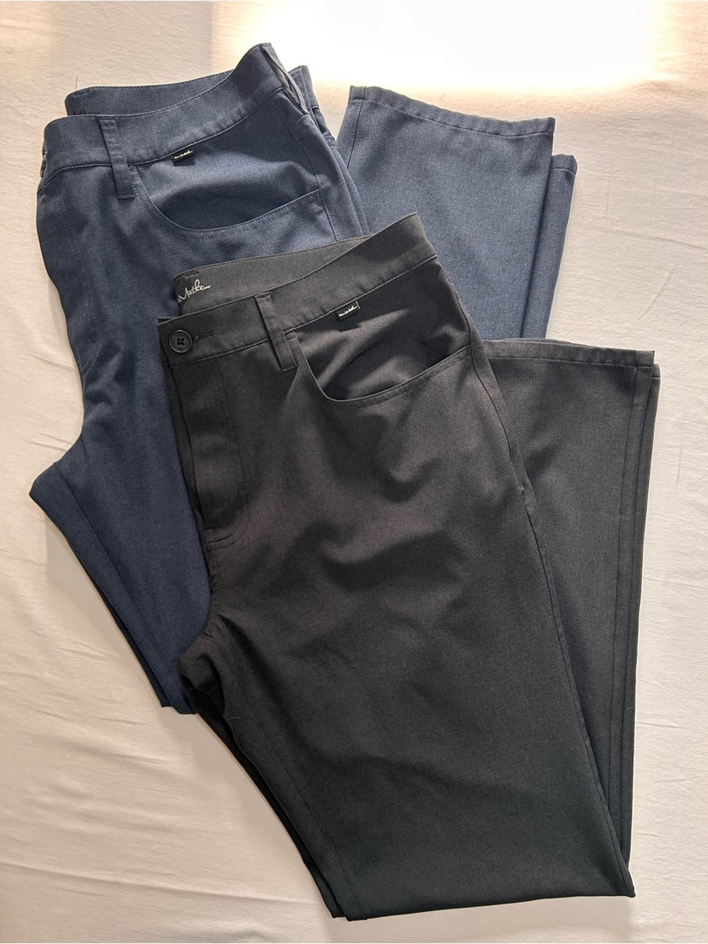 Bundle TravisMathew Golf Pants Mens 36 Blue Gray Stretch